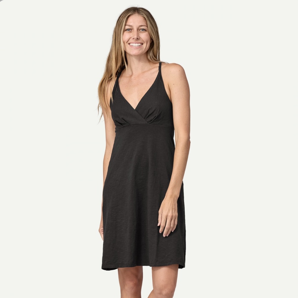 Patagonia Black Sleeveless V-Neck Sundress